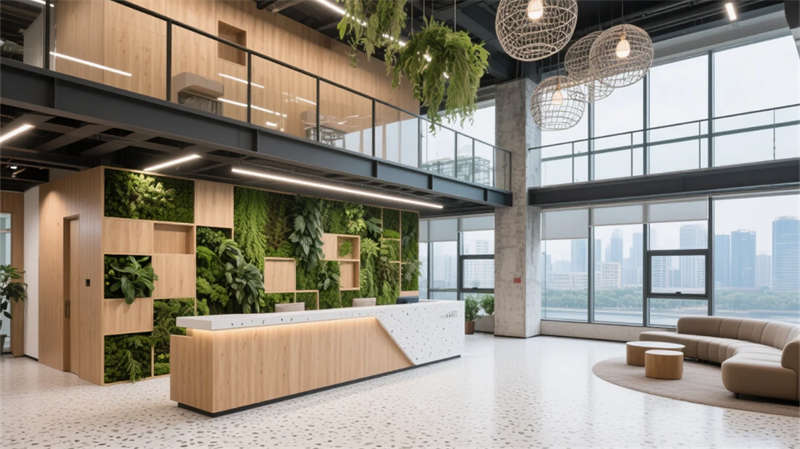 模块化绿洲，合肥科技企业5500平办公楼装修设计效果图